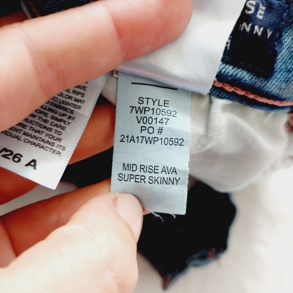 Lucky Brand Ava Distressed Chewed Hem Crop Skinny Jeans P1034 - Picture 8 of 11
